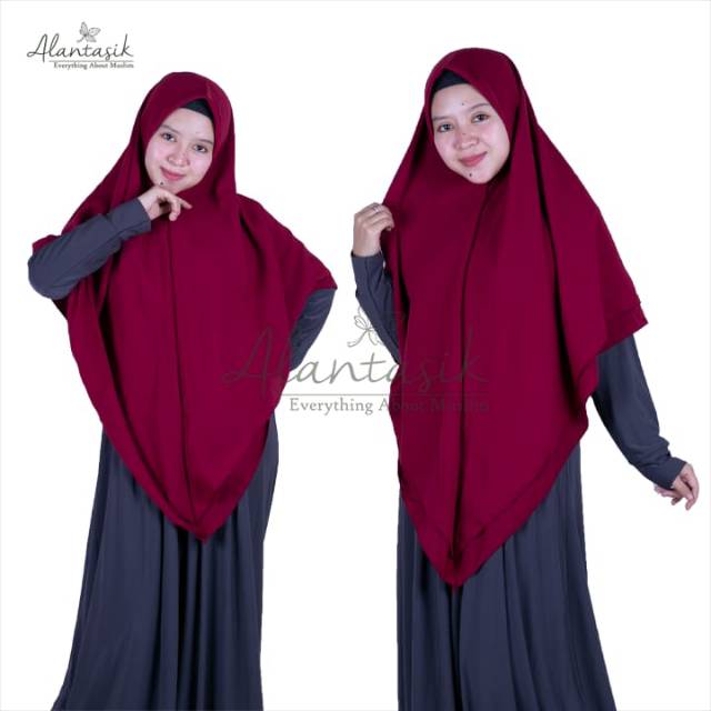 Alantasik- segiempat instan wolfis HIJAB JILBAB KHIMAR SYARI JUMBO R.15