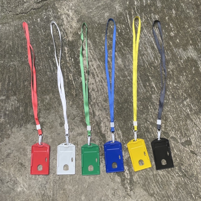 

Tempat / Frame / Casing Kartu Id Card Name Tag Card Holder Plastik + Tali Name Tag