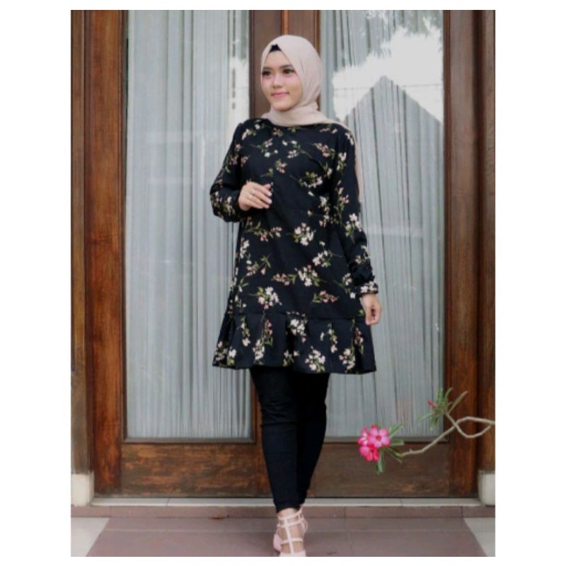 Tunik Bunga Tunik Wanita Motif Bunga Lokasi Mataram Lombok