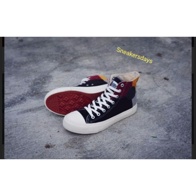 Warrior rainbow black/sepatu warrior rainbow/sepatu warrior original 100%√
