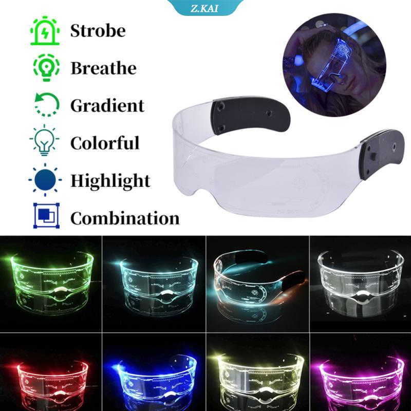 Kacamata Lampu Neon LED Luminous Untuk Dekorasi Pesta DJ