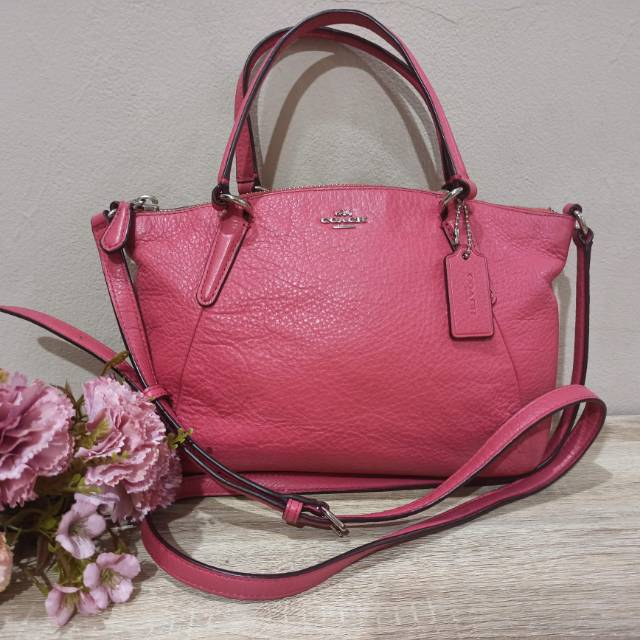 Coach Mini Kelsey Ruby Pink Preloved