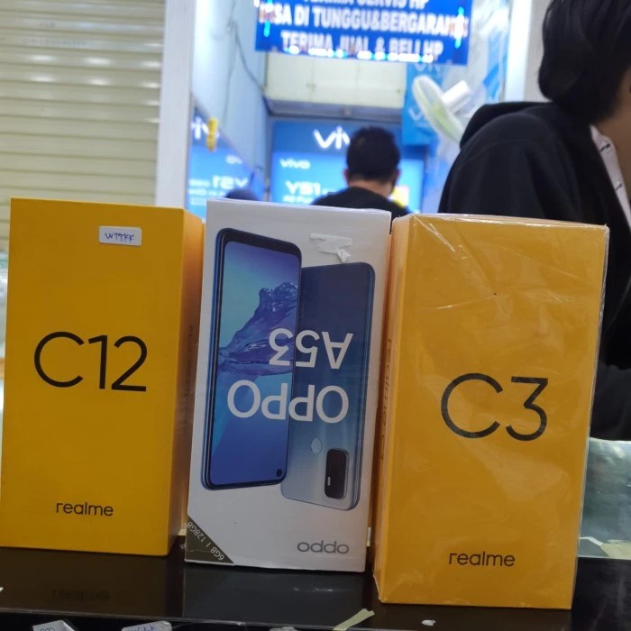 hp realme C3 X4 - realme C12 X2 - Oppo A53 ram 6 x1 - 4/64GB X1