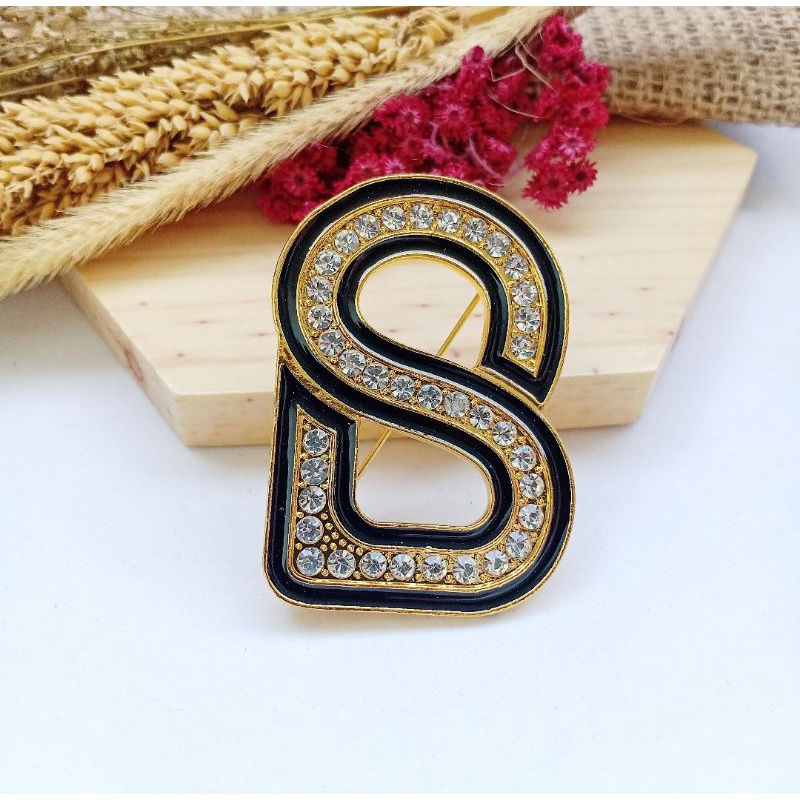 Brooch Buttonscarves KW//Bros Buttonscarves Polos/Mata/Mutiara-B006