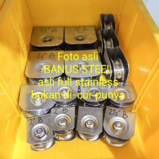 Jual Roda stainless 4" inch roda pintu geser roda pintu sliding roda