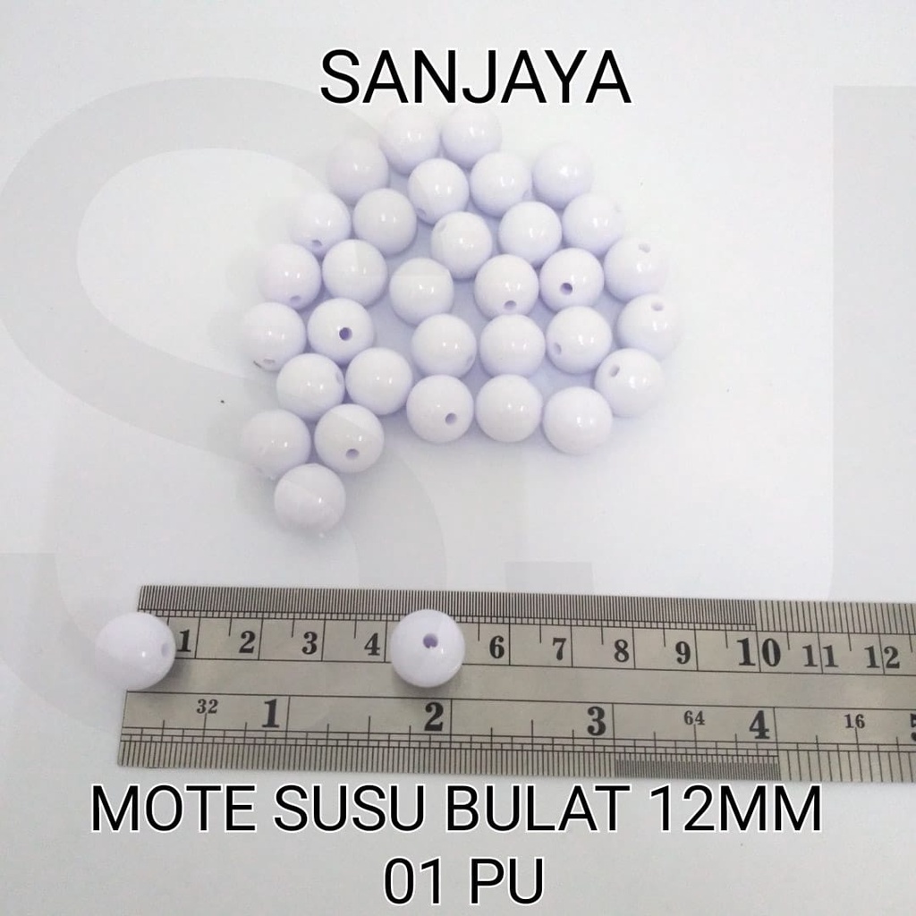 MOTE SUSU / MANIK SUSU / MANIK SUSU PASTEL / MOTE BULAT / MANIK BULAT / MANIK SUSU BULAT / MOTE SUSU BULAT 12MM