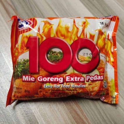 Gaga Mie Instan 100 Mie Goreng Extra Pedas