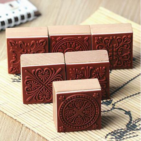 Wooden Stamp - Square Mandala Series