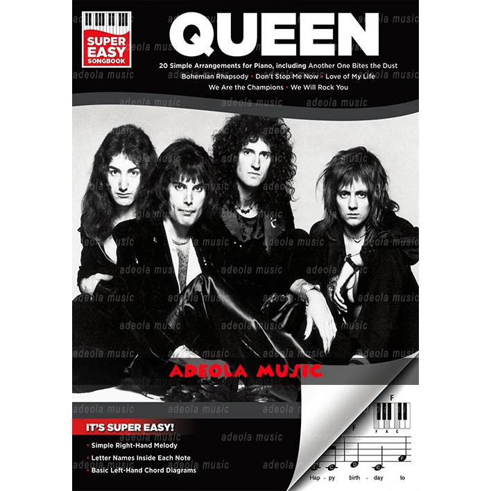Buku Piano Pemula / (PFC-24) SUPER EASY PIANO – QUEEN / Buku Keyboard