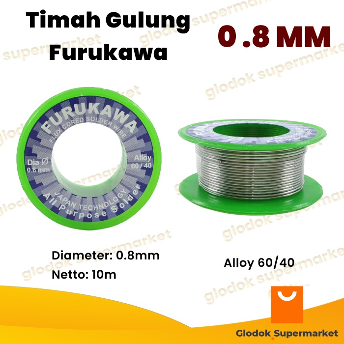 Timah Solder Furukawa 0.8mm 10m Timah Roll Kecil 0.8 mm 10 Meter