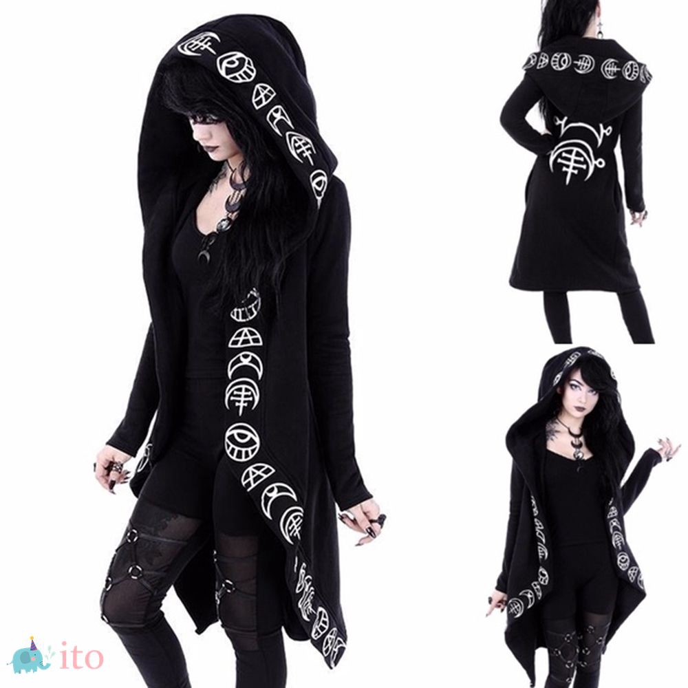 Kostum Halloween Cosplay Hoodie Gaya Gothic Punk Untuk Wanita Shopee Indonesia