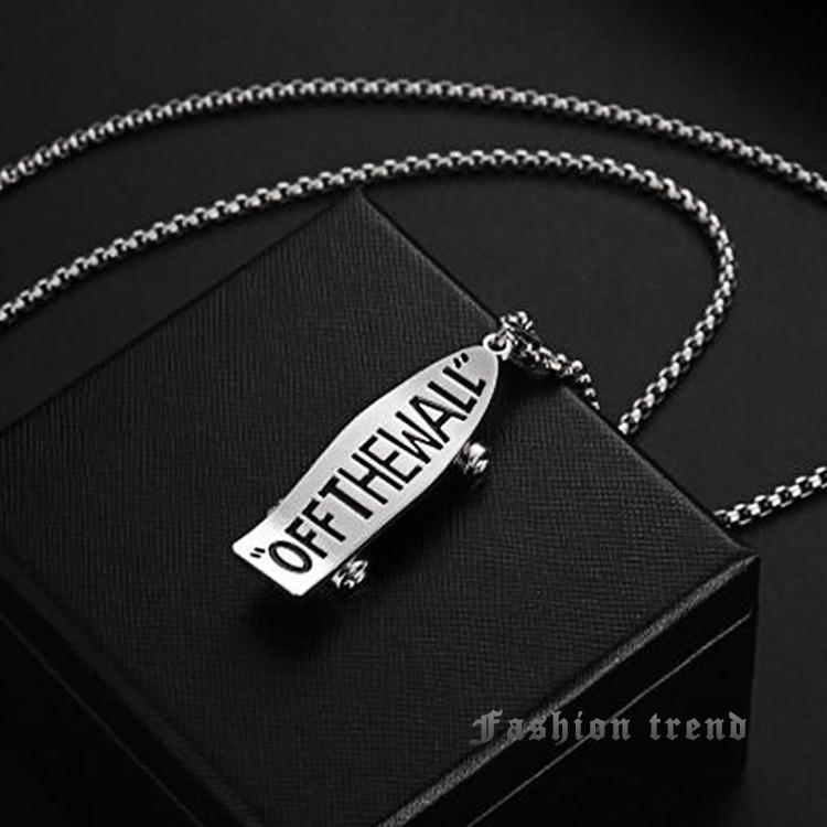 Harajuku Street hip hop trendi pria aksesoris ornamen kalung wanita's ins hip hop liontin skateboard