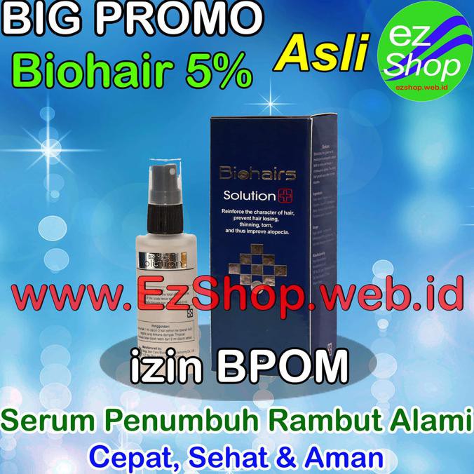 Jualan Bio Hair Solution 5% Serum Penumbuh Rambut Alami Tonic Biohair Berkualitas