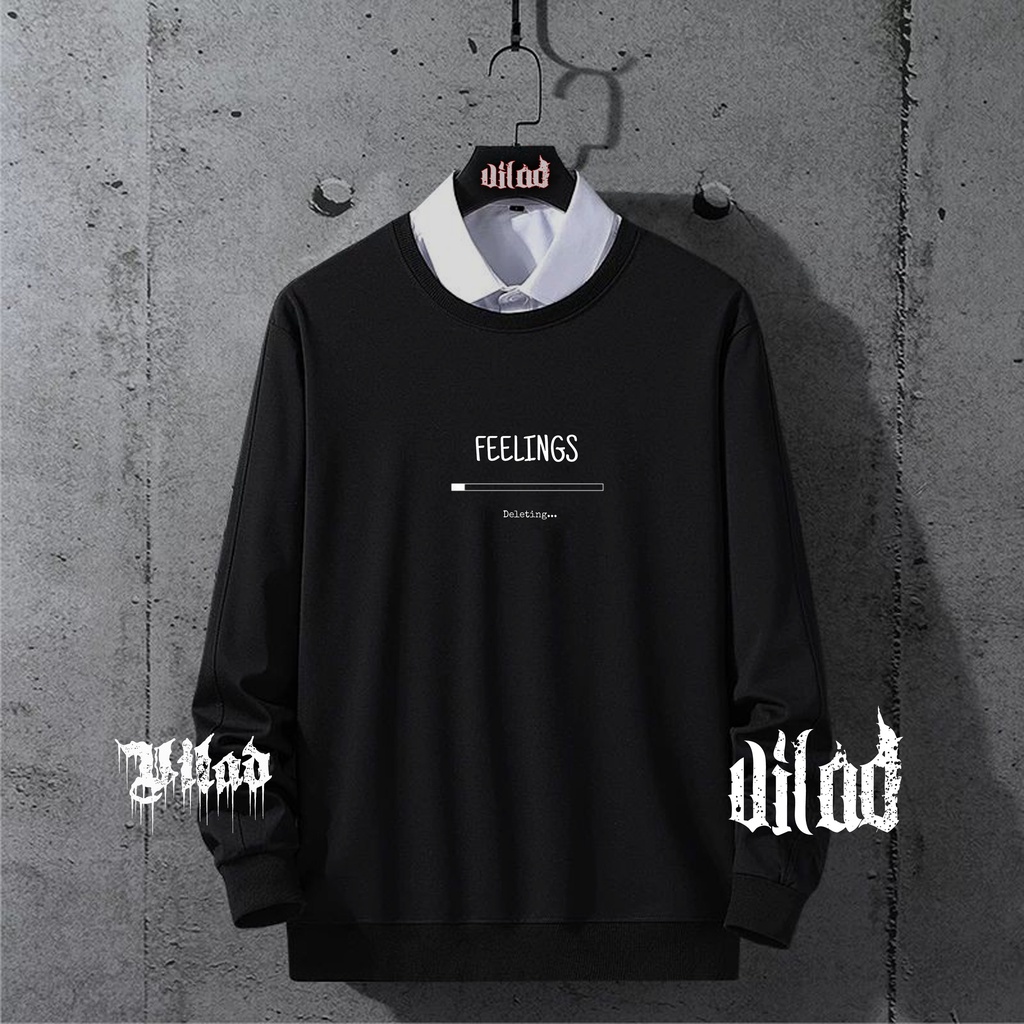 VASPLY. Jaket Sweater Hoodie Crewneck Feeling Delete Pria Wanita