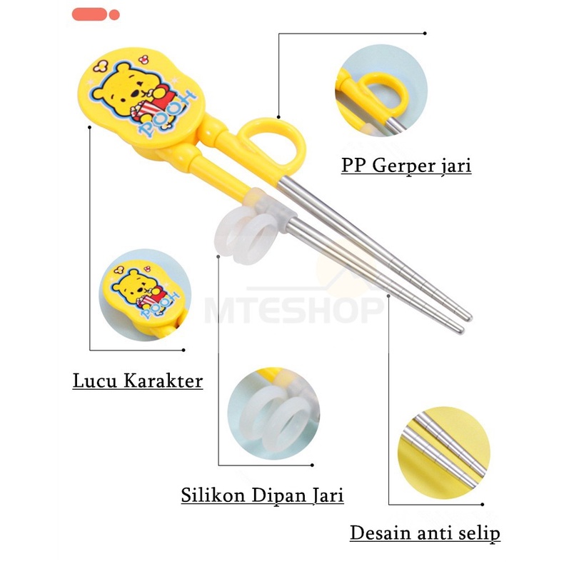 [CEV] Sumpit Anak Karakter / Sumpit Anak Belajar Makan Model Kartun - Sendok Takar