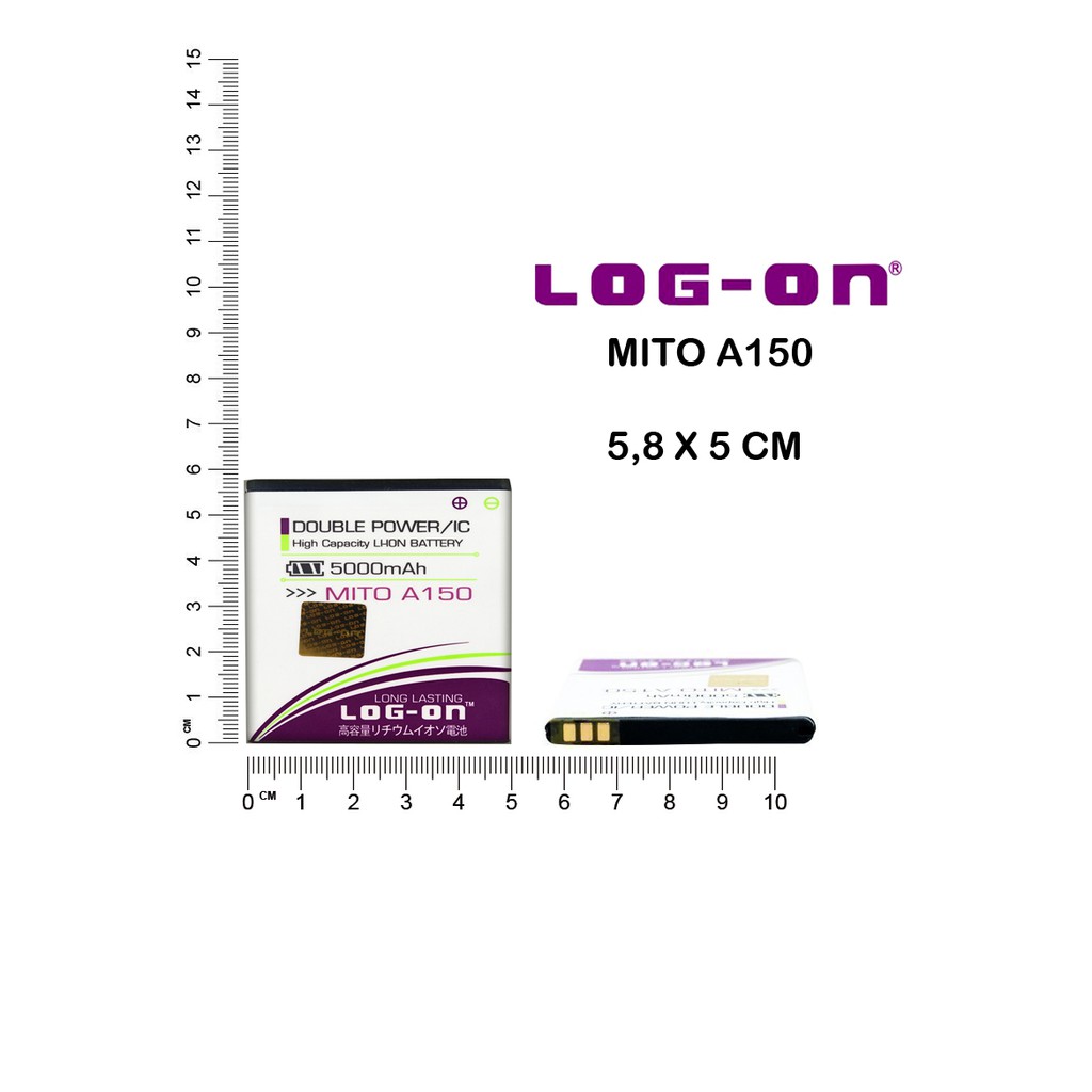 BATERAI MITO A150 - BA-00054 - DOUBLE POWER LOG ON BATRE