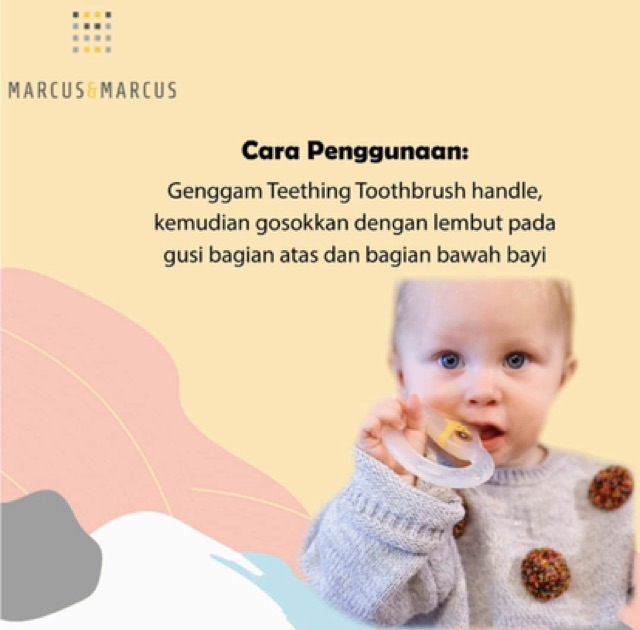 Marcus &amp; Marcus Baby Teething Toothbrush - Gigitan bayi