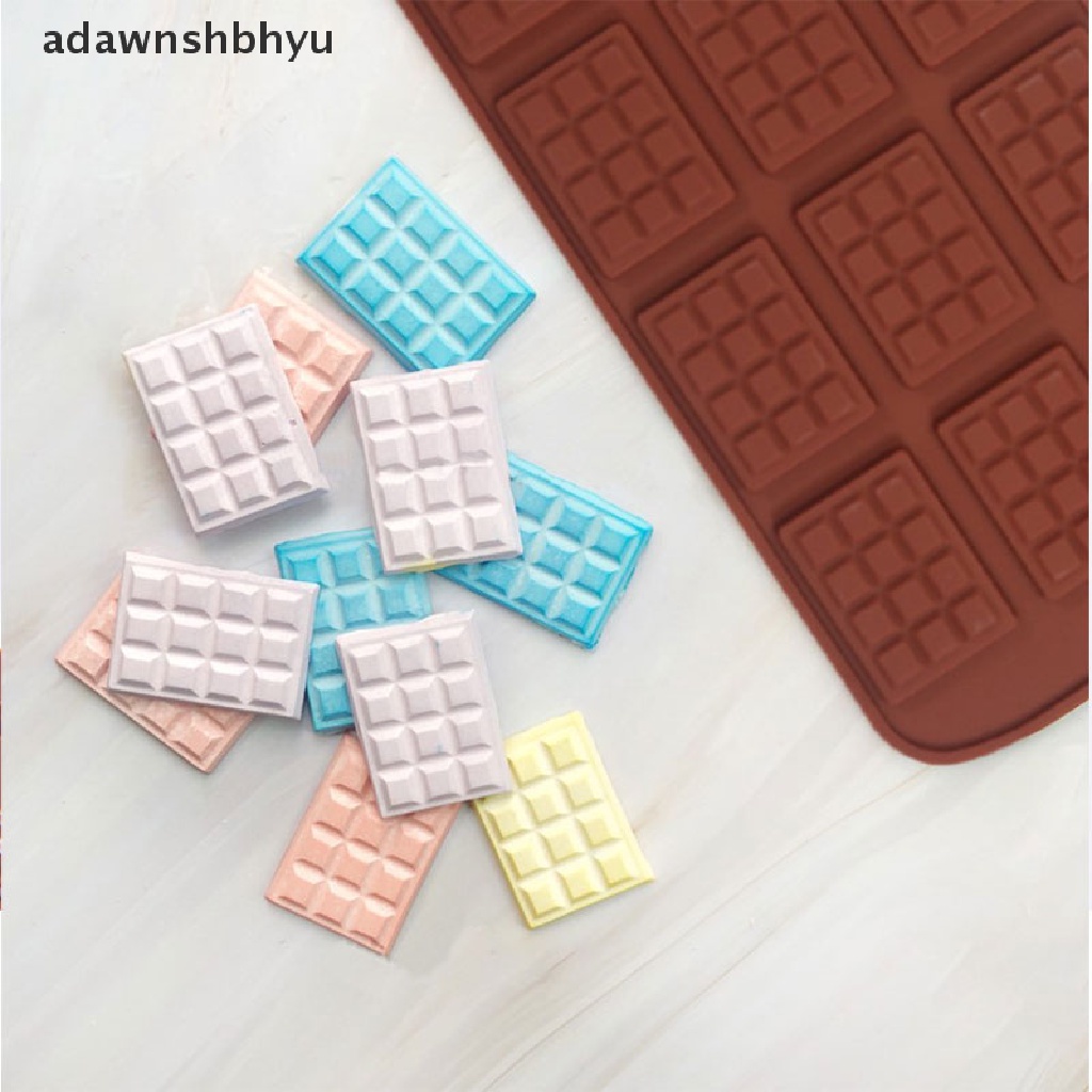 [adawnshbhyu] 12cell Cavity Mini Coklat Bar Permen Cetakan Silikon Profesional Decor cake