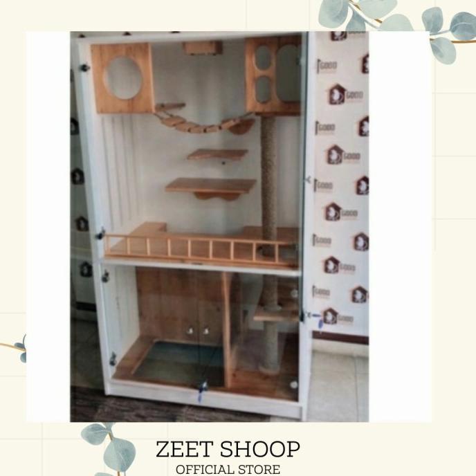 rumah kucing kandang kucing house kayu besar