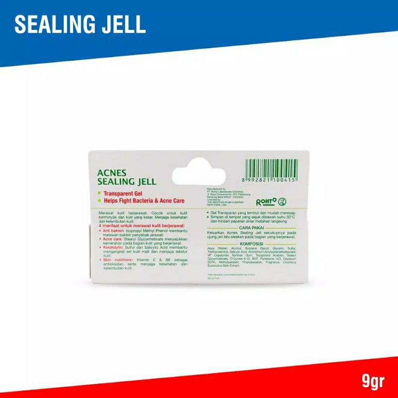 Acnes Sealing Jell 9gr | 18gr | Obat Jerawat | Gel