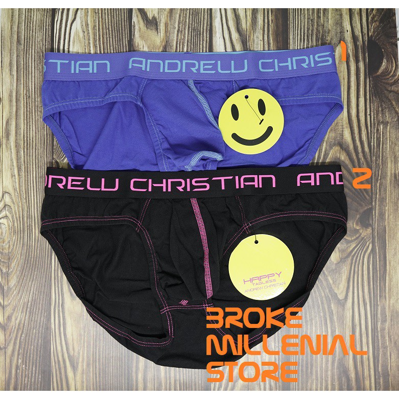 New Stock Size M 2019 Andrew Christian Brief Underwear Size Medium (Celana 30-32)