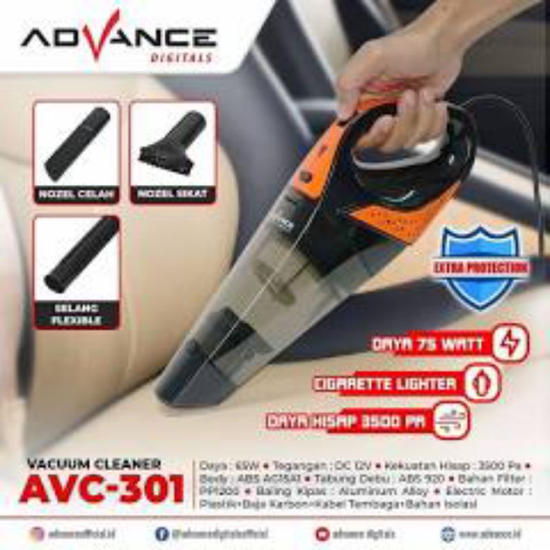 Advance Vakum Vacuum Cleaner AVC-301 Penyedot Debu Portable Wireless