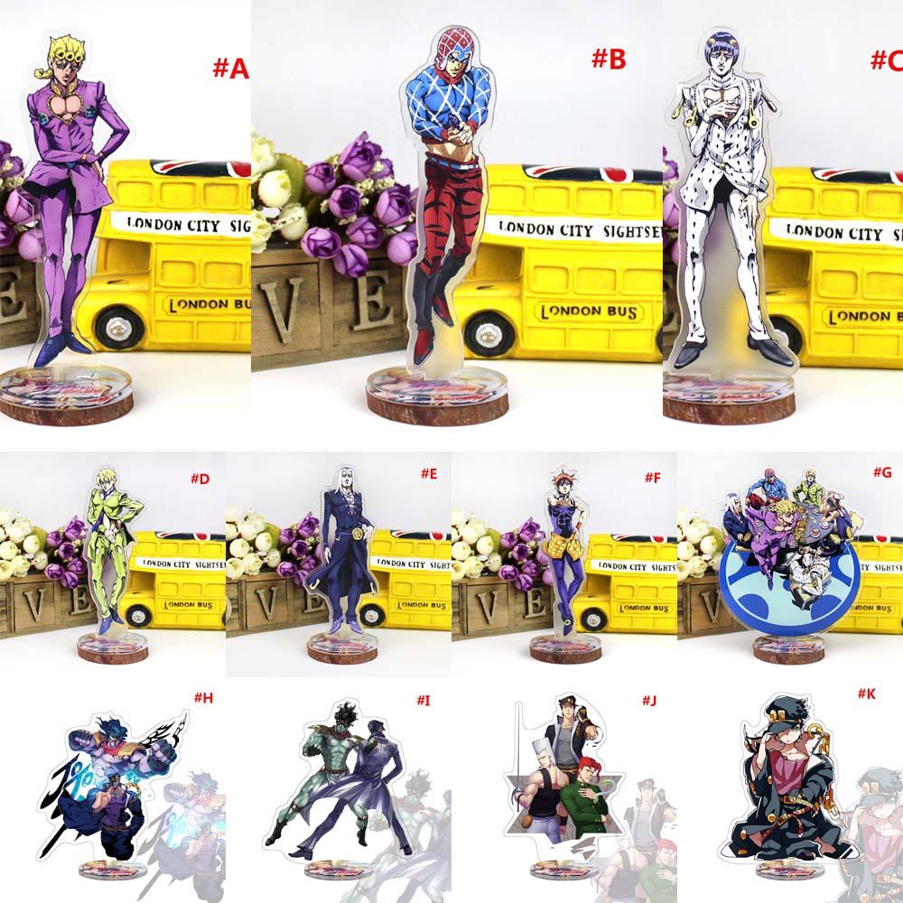 Lanfy JoJo Bizarre Adventure Kartun Anime Akrilik Dekorasi Mainan Koleksi Model Action Figure JoJo Figure Model Plat