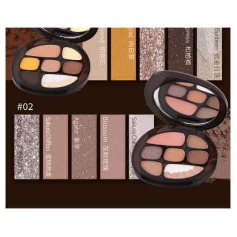 Lameila Eyeshadow Pallete 8 Warna Mutiara Matte Blush Glitter LS 5098