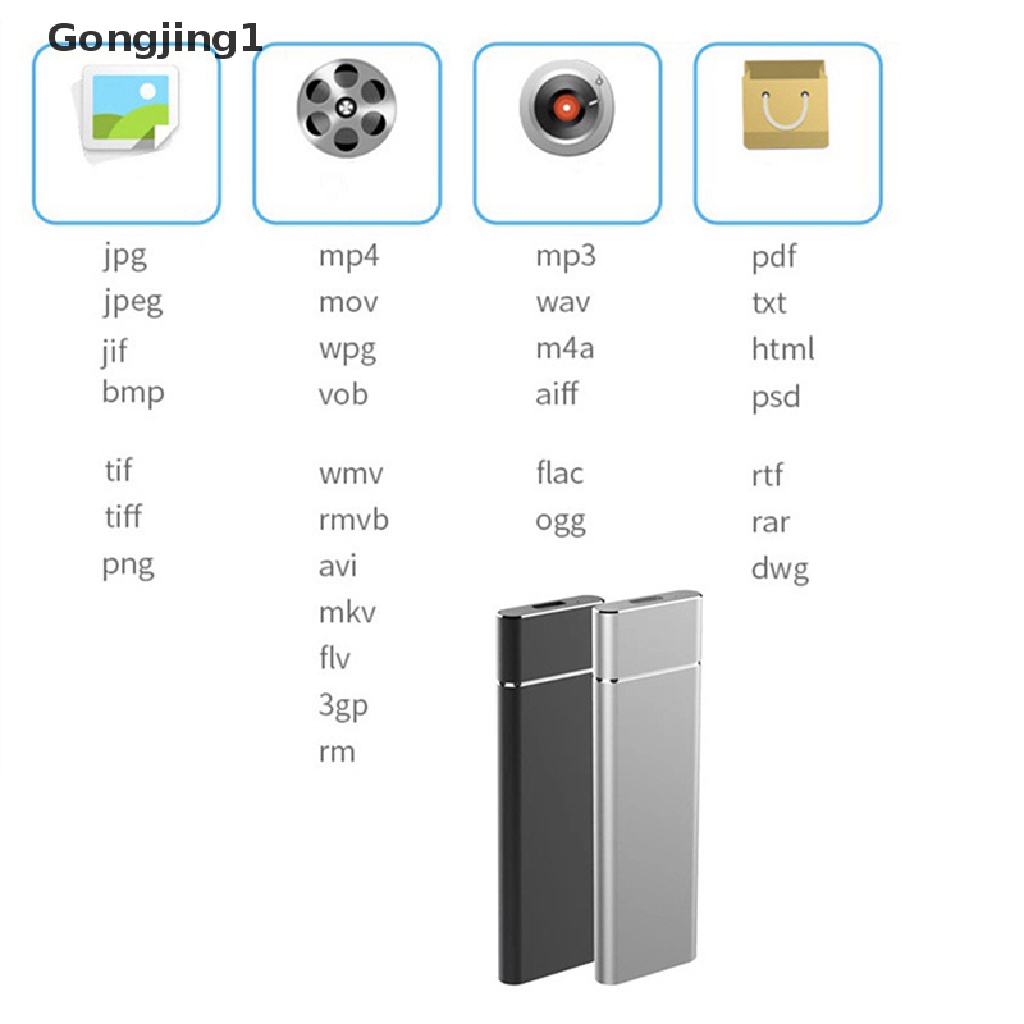 Gongjing1 Hardisk Eksternal SSD 1TB 2TB 500GB 4TB USB 3.1