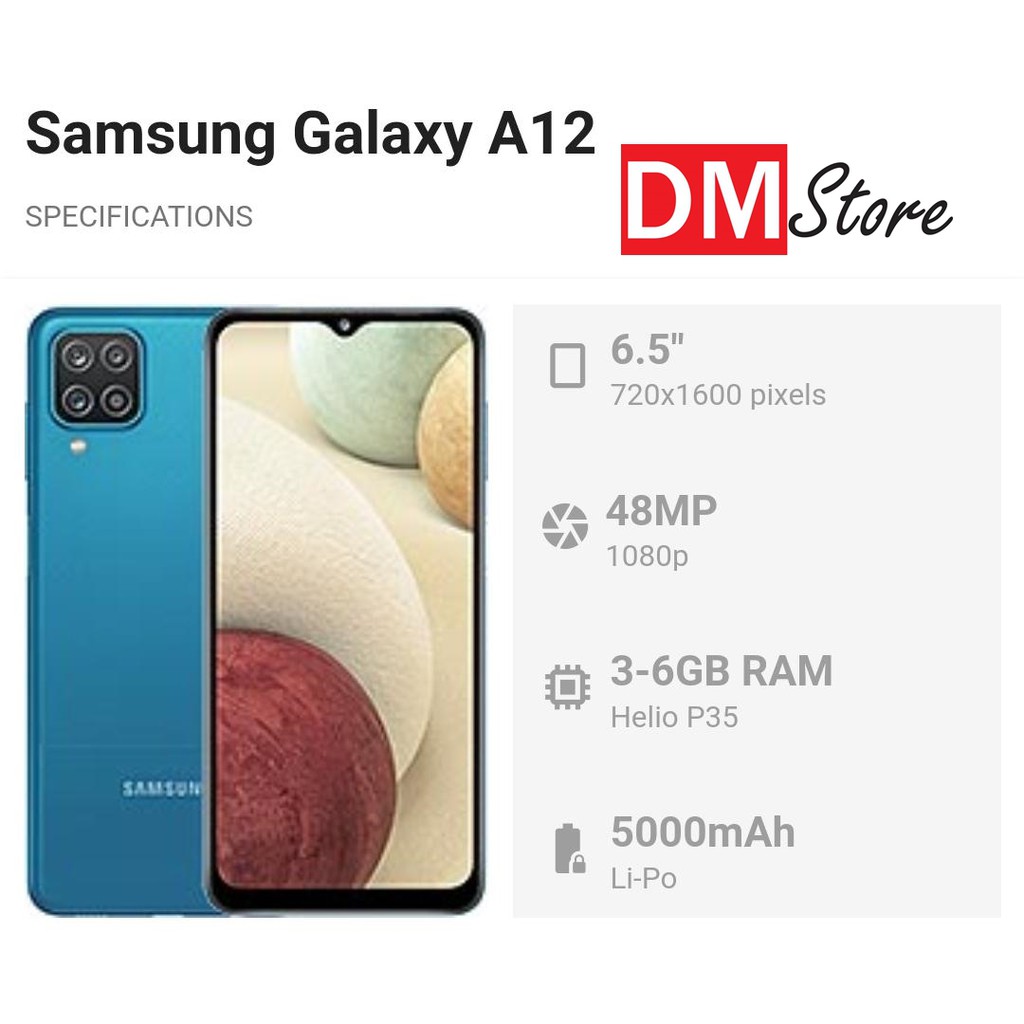 Samsung A12 Ram 6GB / 128GB Garansi Resmi