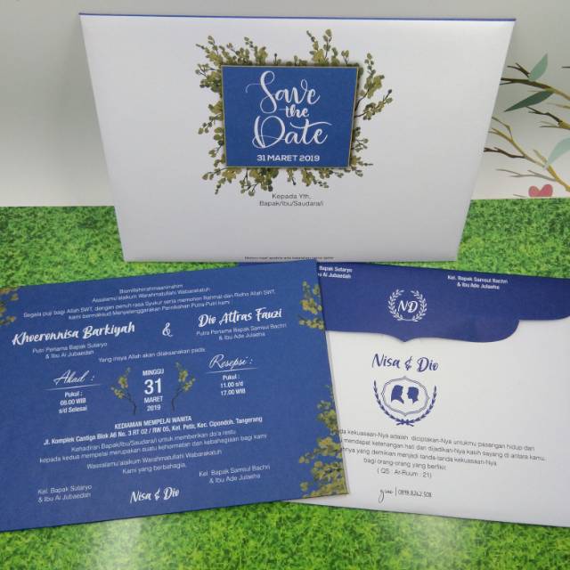 Undangan hard Cover Single Board