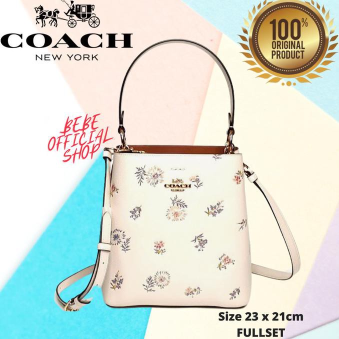 promo baru| [ORIGINAL] COACH Town Bucket Dandelion Floral / Tas Coach Original |Shoulder Bag
