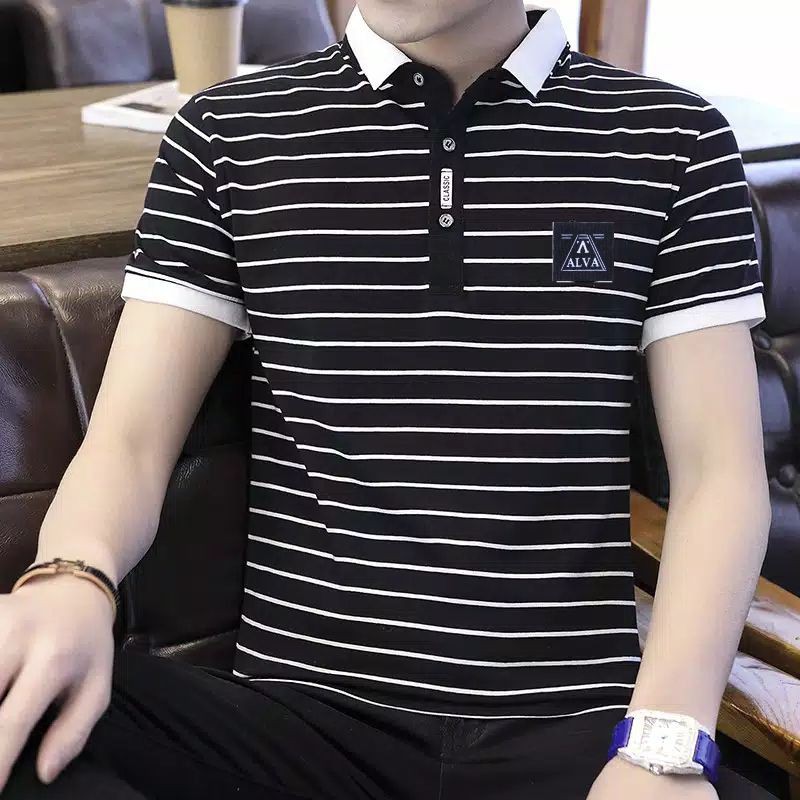 New Arrival II Baju Kerah Pria Cotton CVC Original Distro Polo shirt Formal Casual Busines Bandung Alva