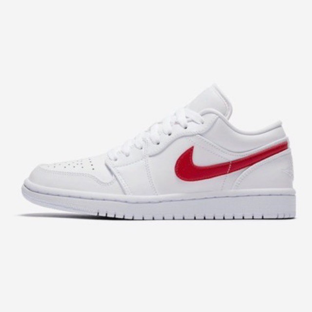 NIKE AIR JORDAN 1 LOW WHITE UNIVERSITY RED ORIGINAL