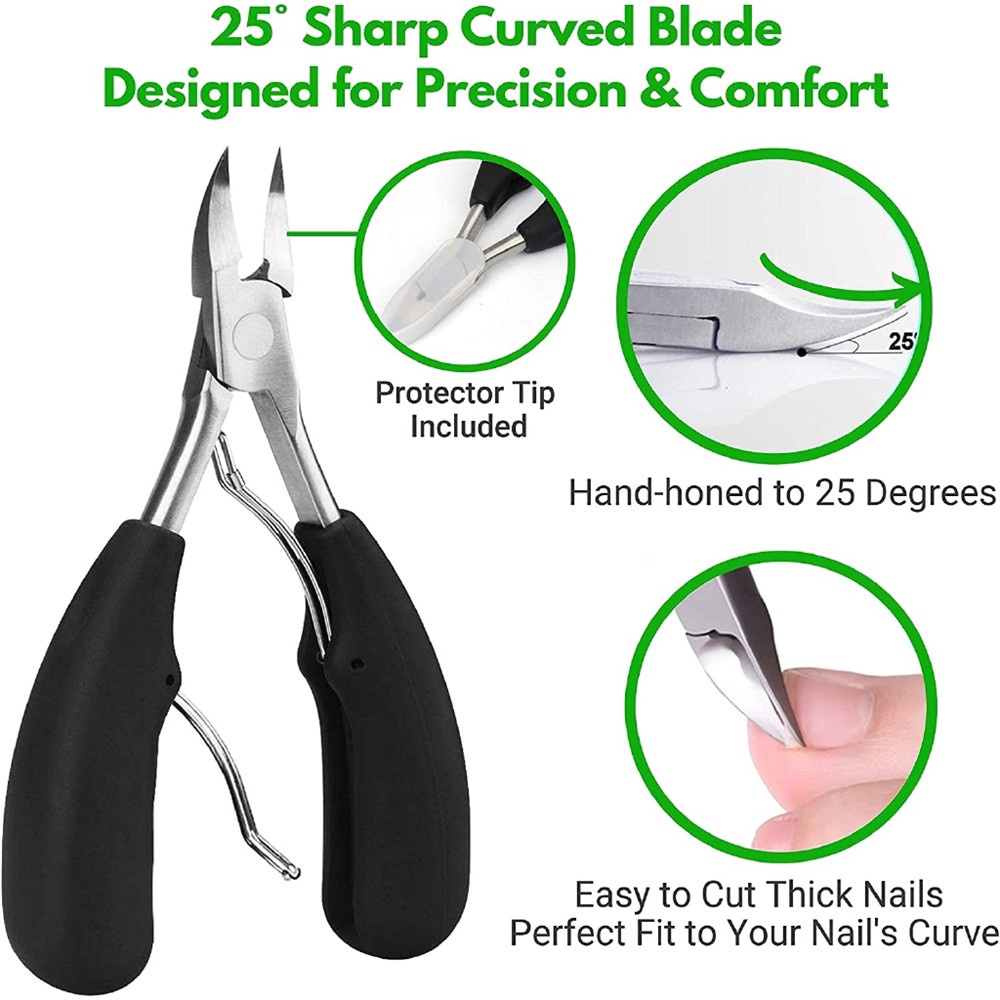 【COD Tangding】Stainless Steel Large Nail Clippers Nail Groove Pedicure Pliers Manicure Tools