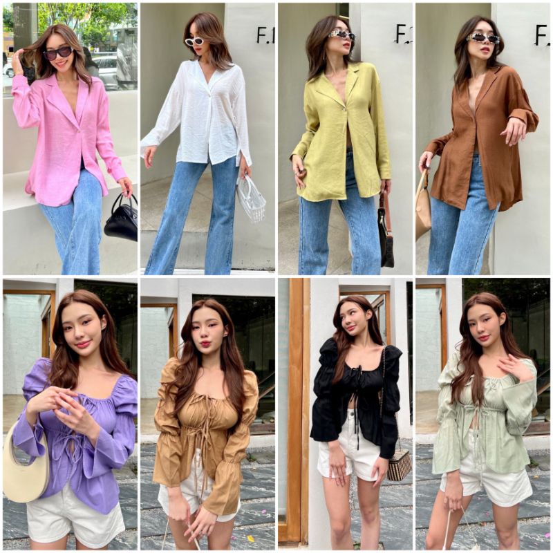FF01 & FF02S New arrival Promthong top import bangkok best seller pakaian atasan wanita fashion mura