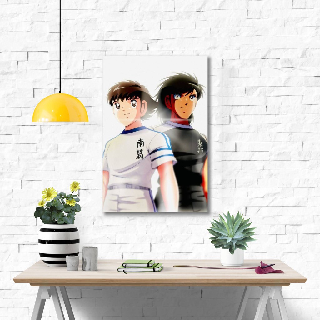 Poster kayu pajangan kamar - Tsubasa x Hyuga