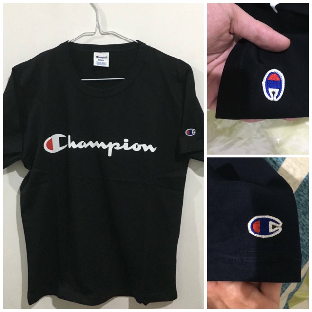 KAOS CHAMPION TEE 100% ORIGINAL JAPAN MARKET HITAM