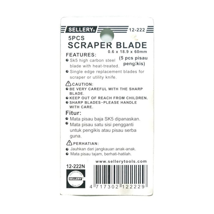 

Cuci Gudang Mata Cutter Segitiga - 5 Pcs Scraper Blade - Sellery 12-222 Terbatas