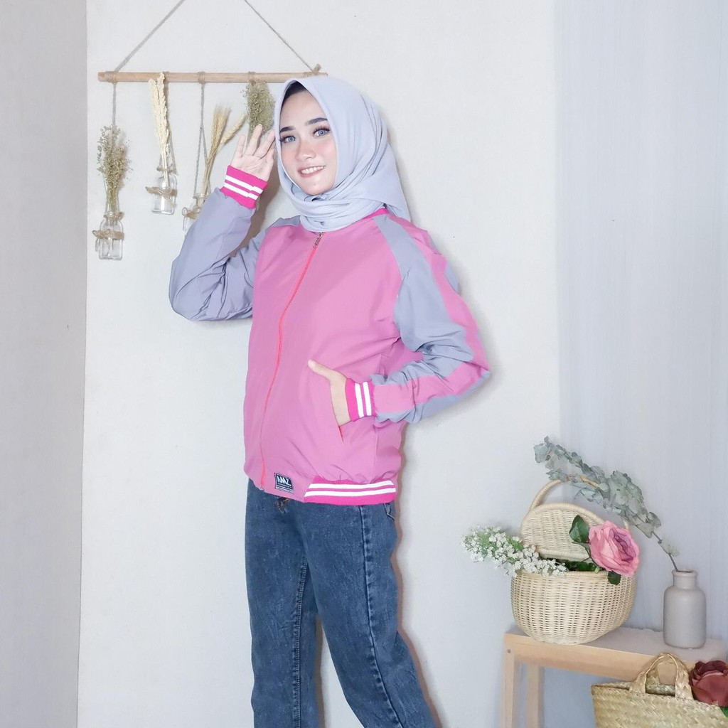 SKJ PINK |ManNeedMe x AMZ| Jaket Pria Bomber Jaket Parasut Unisex 2 in 1 ORIGINAL