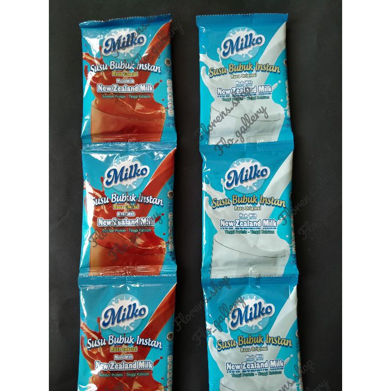 MILKO SUSU BUBUK INSTAN / MILKO SACHET / MILKO BUBUK Made with New Zealand Milk