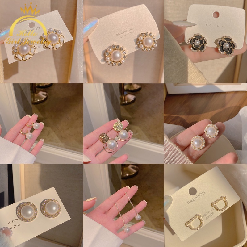 Hello Girl S925 Silver Needle Multi-style Earrings Fashion Niche Design Light Luxury Earring