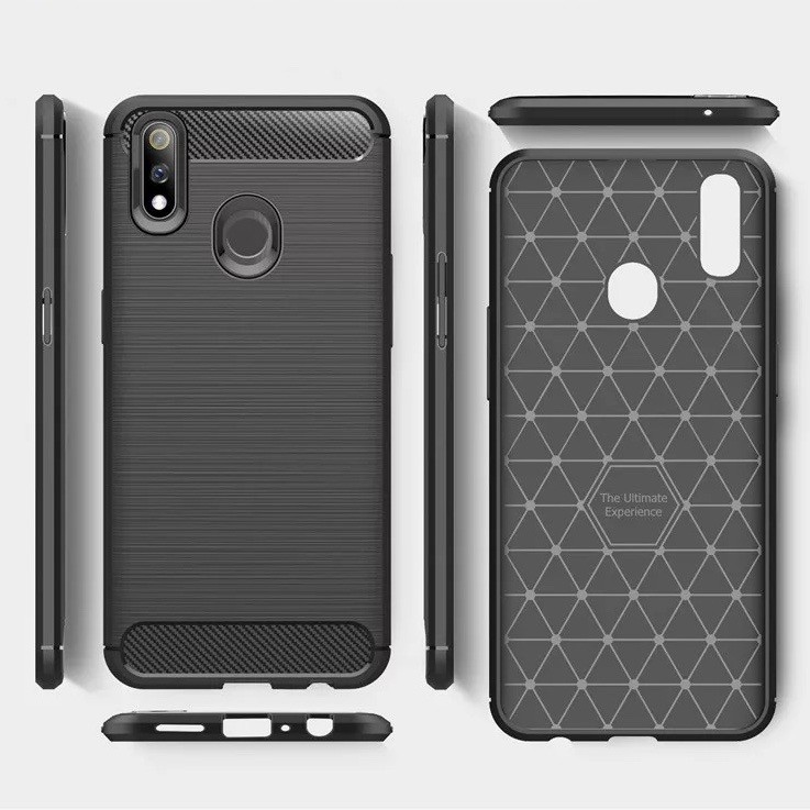 Rugged Armor Case Oppo / Casing Softcase Silicone Carbon Oppo / Carbon Cover Oppo