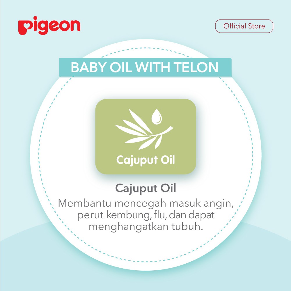 Castle - Pigeon Baby Oil With Telon 115ml - Baby Oil Chamomile 100ml - Pigeon