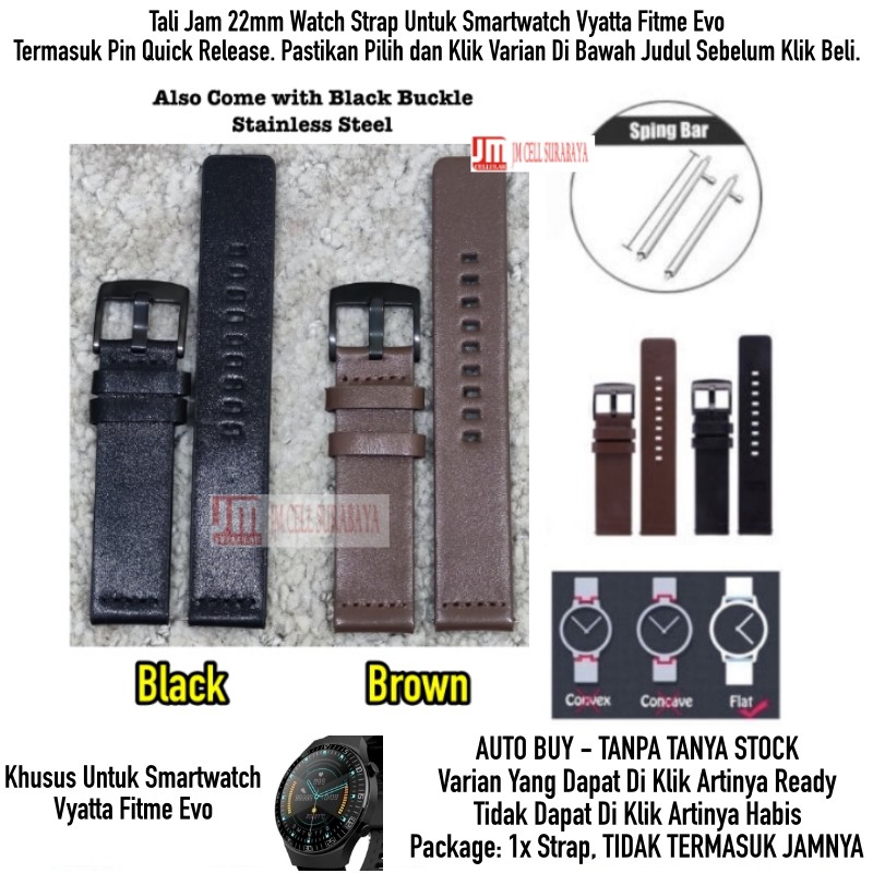 Tali Jam Tangan 22mm Watch Strap Vyatta Fitme Evo - Modern Leather Kulit