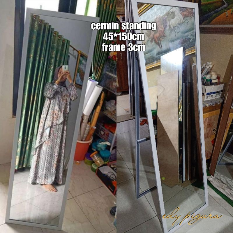 kaca cermin standing size 150*45cm  BACA DESKRIPSI !