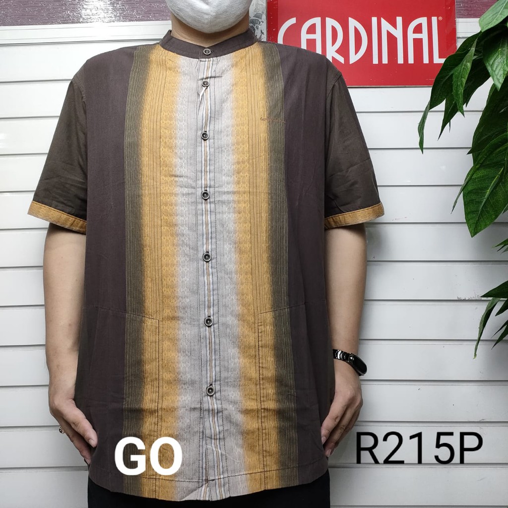 BB CARDINAL KEMEJA KOKO Taqwa Baju Muslim Salur Pakaian Pria Original Lengan Pendek Kekinian