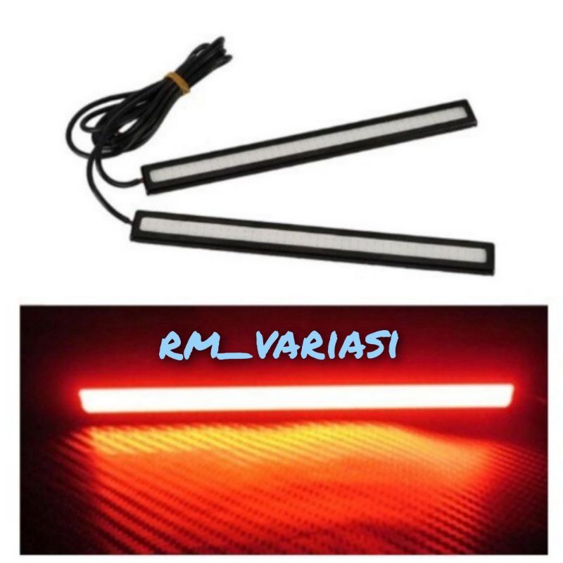lampu led drl cob plasma 17 cm mobil motor merah