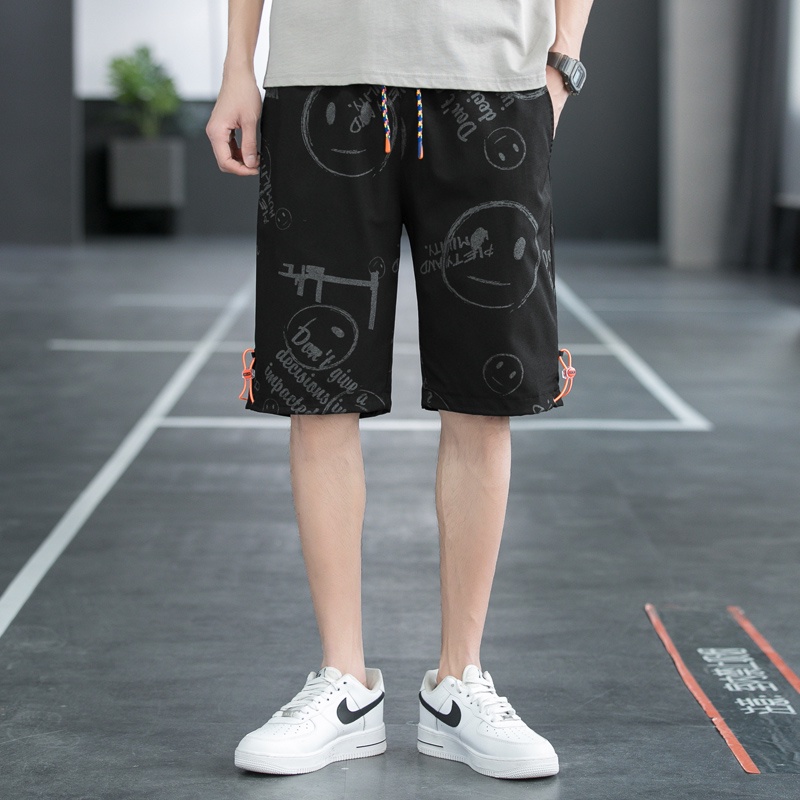 Celana Pendek Pria Pencetakan gradien Sport Casual Olahraga Santai Sporty Fashion Shorts K922A