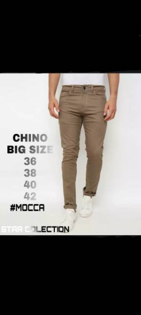 Celana chino pria jumbo big size termurah  35 / 42